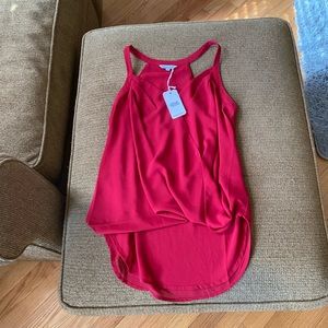 NWT new with tags Naked Zebra brand cami/Hi-Lo top size XS red